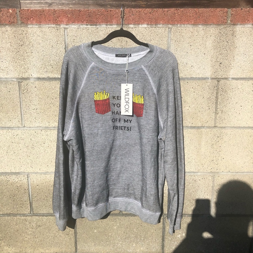 NWT WILDFOX “Keep Your Hands Off My Friets” Sweatshirt